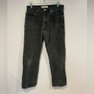 Black Levi men’s 505 straight jeans‎
